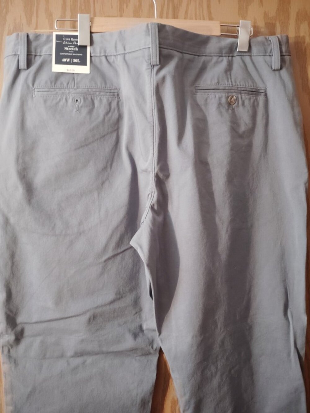 Club Room Chino Pant 4-Way Stretch Comfortable Waistband 40 Waist 30 Length New - Picture 8 of 10